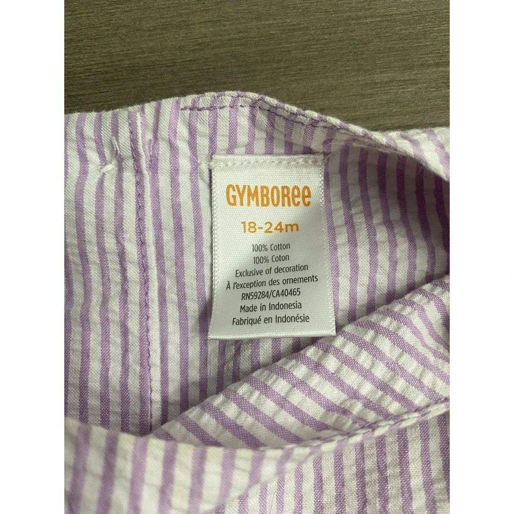 Gymboree Lilac White Seersucker Daisy‎ Sun Dress 18-24 Months